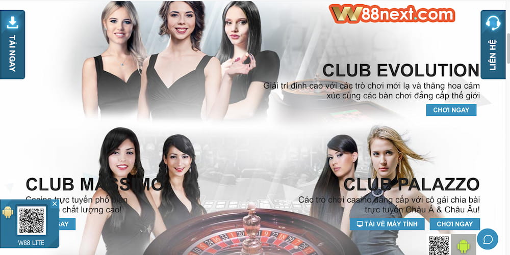 Club Casino kiếm tiền triệu tại W88no1